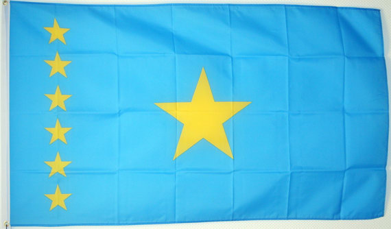Bild von Flagge Kongo Kinshasa (1960-1963)-Fahne Kongo Kinshasa (1960-1963)-Flagge im Fahnenshop bestellen