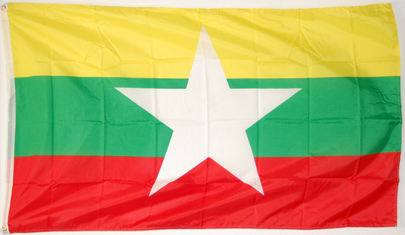 Bild von Flagge Myanmar-Fahne Myanmar-Flagge im Fahnenshop bestellen