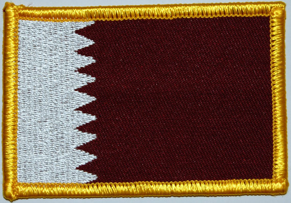 Bild von Aufnäher Flagge Katar-Fahne Aufnäher Flagge Katar-Flagge im Fahnenshop bestellen