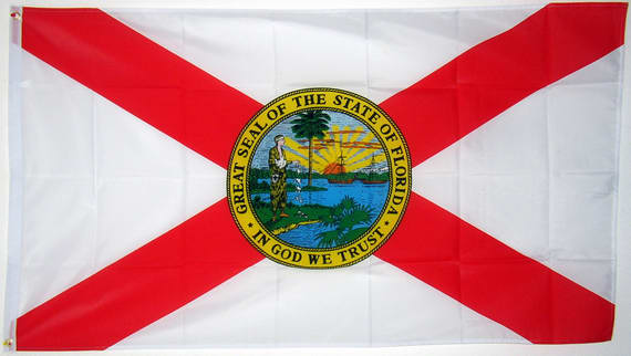 Bild von USA - Bundesstaat Florida (90 x 60 cm)-Fahne USA - Bundesstaat Florida (90 x 60 cm)-Flagge im Fahnenshop bestellen