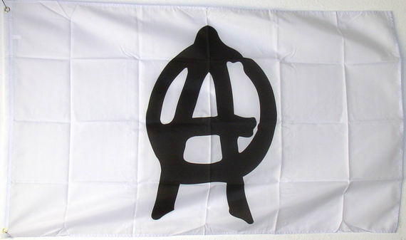 Bild von Flagge Anarchie weiß-Fahne Flagge Anarchie weiß-Flagge im Fahnenshop bestellen