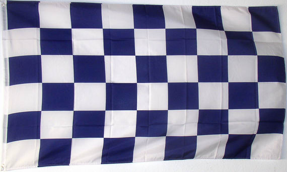 Bild von Karo-Fahne blau-weiß-Fahne Karo-Fahne blau-weiß-Flagge im Fahnenshop bestellen