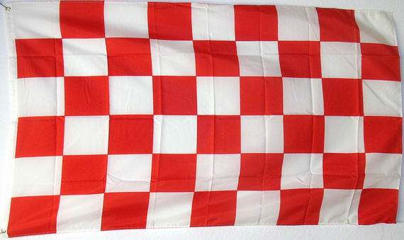 Bild von Karo-Fahne rot-weiß-Fahne Karo-Fahne rot-weiß-Flagge im Fahnenshop bestellen
