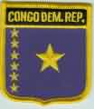 Bild von Aufnäher Flagge Demokratische Republik Kongo (1997-2006)  in Wappenform (6,2 x 7,3 cm)-Fahne Aufnäher Flagge Demokratische Republik Kongo (1997-2006)  in Wappenform (6,2 x 7,3 cm)-Flagge im Fahnenshop bestellen
