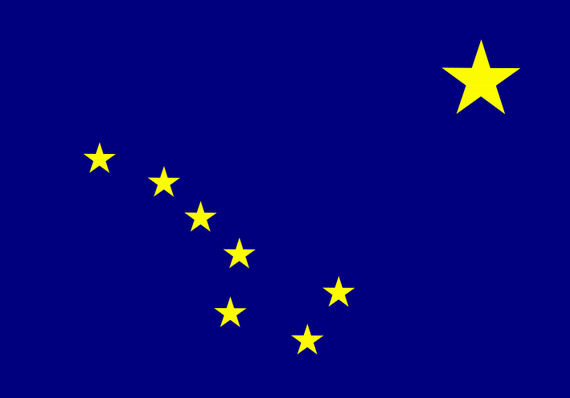 Bild von USA - Bundesstaat Alaska-Fahne USA - Bundesstaat Alaska-Flagge im Fahnenshop bestellen