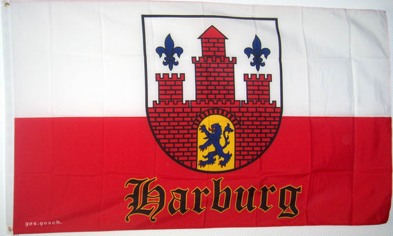 Bild von Flagge von Harburg-Wilhelmsburg (1931-1937)-Fahne Flagge von Harburg-Wilhelmsburg (1931-1937)-Flagge im Fahnenshop bestellen