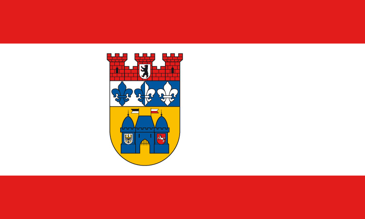 Bild von Fahne von Berlin Charlottenburg-Wilmersdorf-Fahne Fahne von Berlin Charlottenburg-Wilmersdorf-Flagge im Fahnenshop bestellen