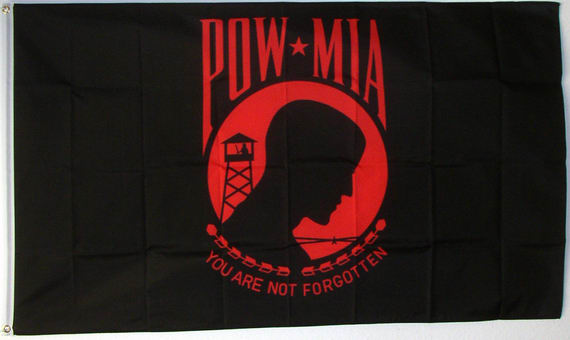 Bild von Flagge POW/MIA You are not forgotten in rot-Fahne Flagge POW/MIA You are not forgotten in rot-Flagge im Fahnenshop bestellen