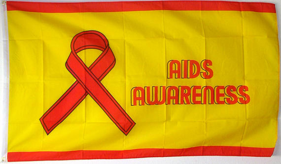 Bild von Flagge Aids Awareness-Fahne Flagge Aids Awareness-Flagge im Fahnenshop bestellen