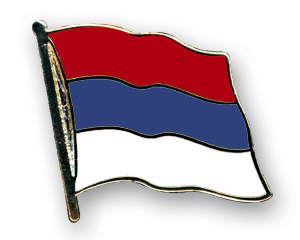Bild von Flaggen-Pin Serbien-Fahne Flaggen-Pin Serbien-Flagge im Fahnenshop bestellen