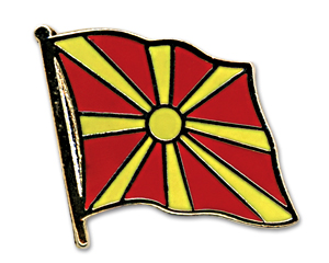 Bild von Flaggen-Pin Nordmazedonien-Fahne Flaggen-Pin Nordmazedonien-Flagge im Fahnenshop bestellen