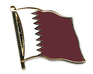 Bild von Flaggen-Pin Katar-Fahne Flaggen-Pin Katar-Flagge im Fahnenshop bestellen