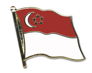 Bild von Flaggen-Pin Singapur-Fahne Flaggen-Pin Singapur-Flagge im Fahnenshop bestellen