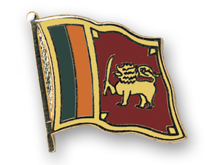Bild von Flaggen-Pin Sri Lanka-Fahne Flaggen-Pin Sri Lanka-Flagge im Fahnenshop bestellen