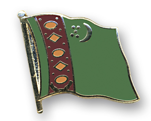Bild von Flaggen-Pin Turkmenistan-Fahne Flaggen-Pin Turkmenistan-Flagge im Fahnenshop bestellen