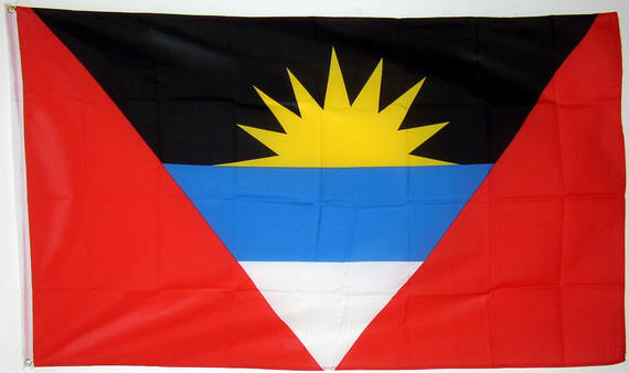 Fahne Antigua und Barbuda Querformat 90 x 150 cm Hiss Flagge Nationalflagge 