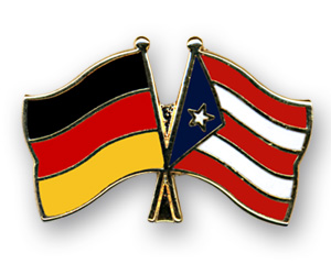 Bild von Freundschafts-Pin  Deutschland - Puerto Rico-Fahne Freundschafts-Pin  Deutschland - Puerto Rico-Flagge im Fahnenshop bestellen
