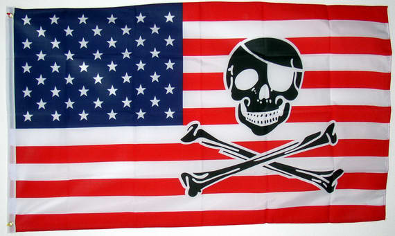 Fahne/Flagge mit Skull / Totenkopf / Piratenflagge