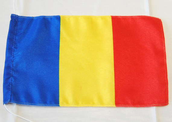 Bild von Tisch-Flagge Rumänien-Fahne Tisch-Flagge Rumänien-Flagge im Fahnenshop bestellen