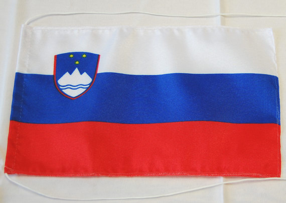 Bild von Tisch-Flagge Slowenien-Fahne Tisch-Flagge Slowenien-Flagge im Fahnenshop bestellen