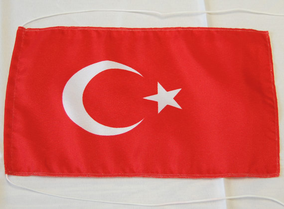 Bild von Tisch-Flagge Türkei-Fahne Tisch-Flagge Türkei-Flagge im Fahnenshop bestellen