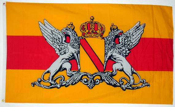 Bild von Flagge Großherzogtum Baden mit Ornamenten-Fahne Flagge Großherzogtum Baden mit Ornamenten-Flagge im Fahnenshop bestellen