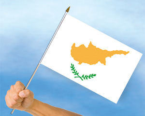 Bild von Stockflaggen Zypern  (45 x 30 cm)-Fahne Stockflaggen Zypern  (45 x 30 cm)-Flagge im Fahnenshop bestellen