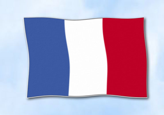 Bild von Flagge Frankreich  im Querformat (Glanzpolyester)-Fahne Flagge Frankreich  im Querformat (Glanzpolyester)-Flagge im Fahnenshop bestellen