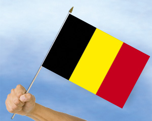 Bild von Stockflaggen Belgien  (45 x 30 cm)-Fahne Stockflaggen Belgien  (45 x 30 cm)-Flagge im Fahnenshop bestellen
