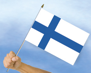 Bild von Stockflaggen Finnland  (45 x 30 cm)-Fahne Stockflaggen Finnland  (45 x 30 cm)-Flagge im Fahnenshop bestellen