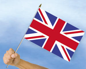 Bild von Stockflaggen Großbritannien  (45 x 30 cm)-Fahne Stockflaggen Großbritannien  (45 x 30 cm)-Flagge im Fahnenshop bestellen