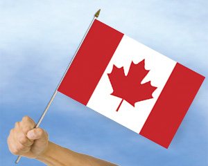 Bild von Stockflaggen Kanada  (45 x 30 cm)-Fahne Stockflaggen Kanada  (45 x 30 cm)-Flagge im Fahnenshop bestellen