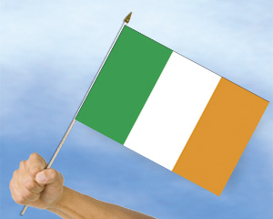 Bild von Stockflaggen Irland  (45 x 30 cm)-Fahne Stockflaggen Irland  (45 x 30 cm)-Flagge im Fahnenshop bestellen