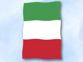 Bild von Flagge Italien  im Hochformat (Glanzpolyester)-Fahne Flagge Italien  im Hochformat (Glanzpolyester)-Flagge im Fahnenshop bestellen