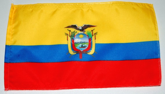 Bild von Tisch-Flagge Ecuador-Fahne Tisch-Flagge Ecuador-Flagge im Fahnenshop bestellen