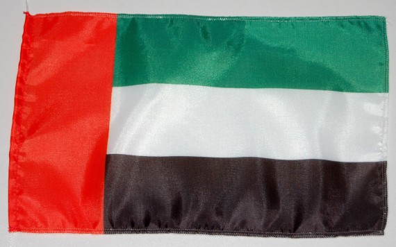 Bild von Tisch-Flagge Vereinigte Arabische Emirate-Fahne Tisch-Flagge Vereinigte Arabische Emirate-Flagge im Fahnenshop bestellen