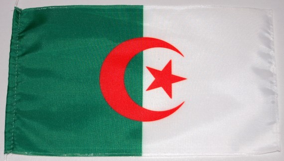 Bild von Tisch-Flagge Algerien-Fahne Tisch-Flagge Algerien-Flagge im Fahnenshop bestellen