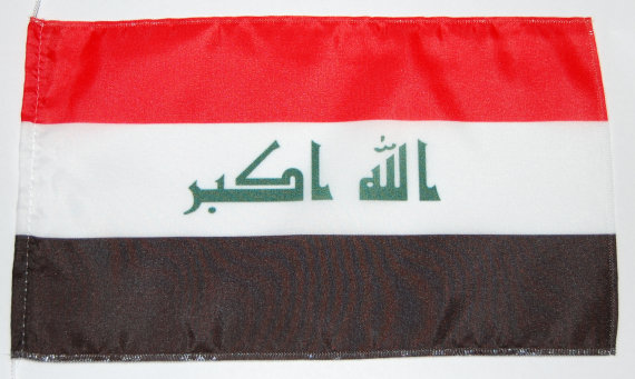 Bild von Tisch-Flagge Irak-Fahne Tisch-Flagge Irak-Flagge im Fahnenshop bestellen