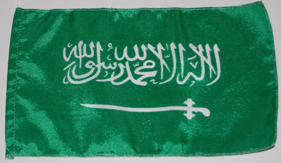Bild von Tisch-Flagge Saudi-Arabien-Fahne Tisch-Flagge Saudi-Arabien-Flagge im Fahnenshop bestellen