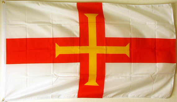 Bild von Flagge von Guernsey-Fahne Flagge von Guernsey-Flagge im Fahnenshop bestellen