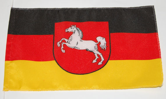 Bild von Tisch-Flagge Niedersachsen-Fahne Tisch-Flagge Niedersachsen-Flagge im Fahnenshop bestellen
