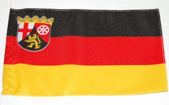 Bild von Tisch-Flagge Rheinland-Pfalz-Fahne Tisch-Flagge Rheinland-Pfalz-Flagge im Fahnenshop bestellen