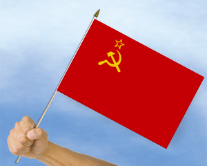 Bild von Stockflagge UDSSR / Sowjetunion  (45 x 30 cm)-Fahne Stockflagge UDSSR / Sowjetunion  (45 x 30 cm)-Flagge im Fahnenshop bestellen