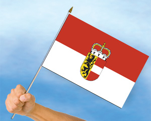 Bild von Stockflagge Salzburg  (45 x 30 cm)-Fahne Stockflagge Salzburg  (45 x 30 cm)-Flagge im Fahnenshop bestellen