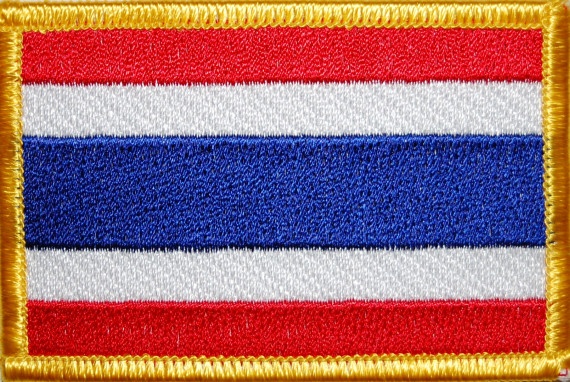 Bild von Aufnäher Flagge Thailand-Fahne Aufnäher Flagge Thailand-Flagge im Fahnenshop bestellen