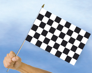 Bild von Stockflaggen Zielflagge  (45 x 30 cm)-Fahne Stockflaggen Zielflagge  (45 x 30 cm)-Flagge im Fahnenshop bestellen