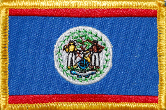 Bild von Aufnäher Flagge Belize-Fahne Aufnäher Flagge Belize-Flagge im Fahnenshop bestellen