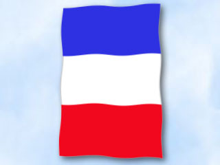 Bild von Flagge Frankreich  im Hochformat (Glanzpolyester)-Fahne Flagge Frankreich  im Hochformat (Glanzpolyester)-Flagge im Fahnenshop bestellen
