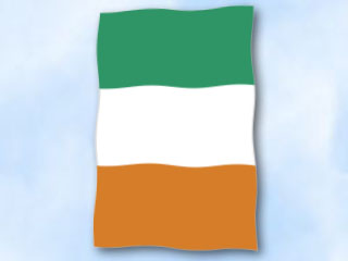 Bild von Flagge Irland  im Hochformat (Glanzpolyester)-Fahne Flagge Irland  im Hochformat (Glanzpolyester)-Flagge im Fahnenshop bestellen