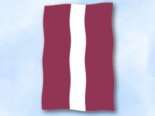 Bild von Flagge Lettland  im Hochformat (Glanzpolyester)-Fahne Flagge Lettland  im Hochformat (Glanzpolyester)-Flagge im Fahnenshop bestellen